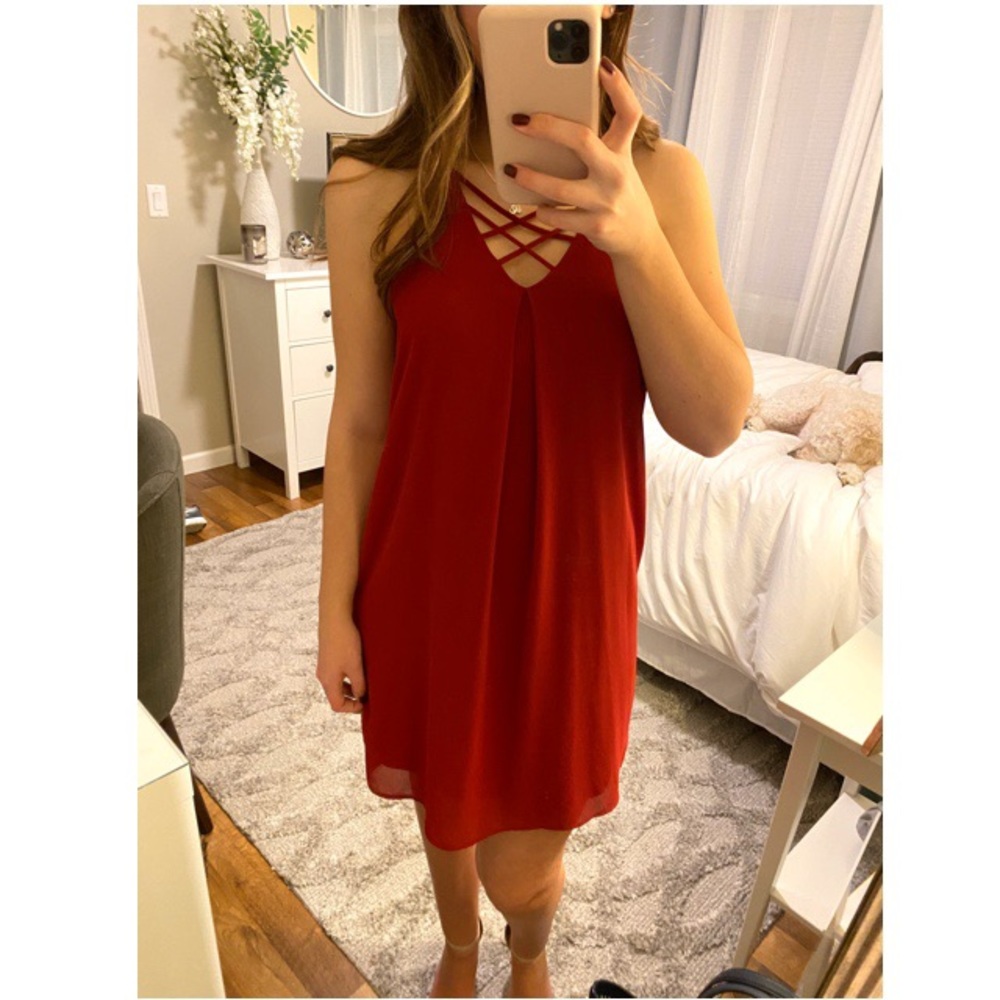 Red boutique dress